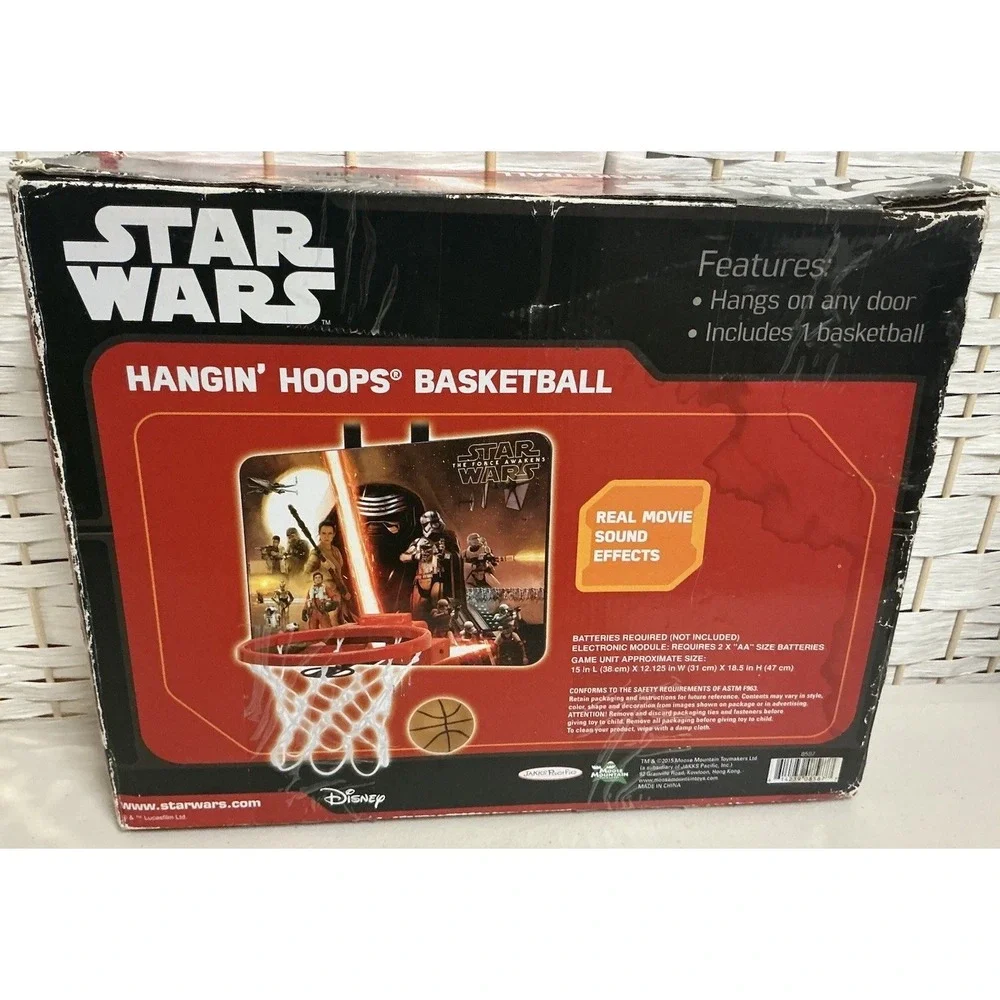 Star Wars Disney Hanging Hoops Basketball Game‎ NEW Open Box (See Desc)